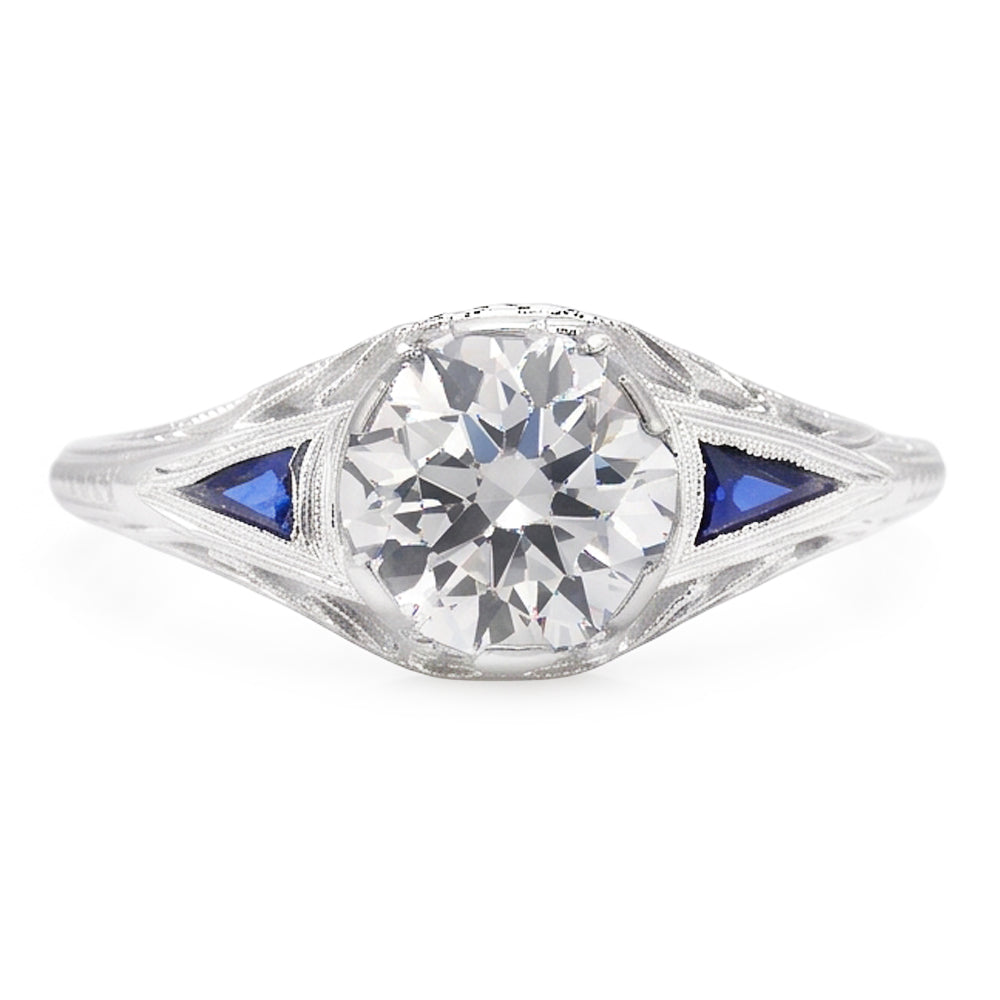 Natural Diamond Ring 2ct - White Gold 14K