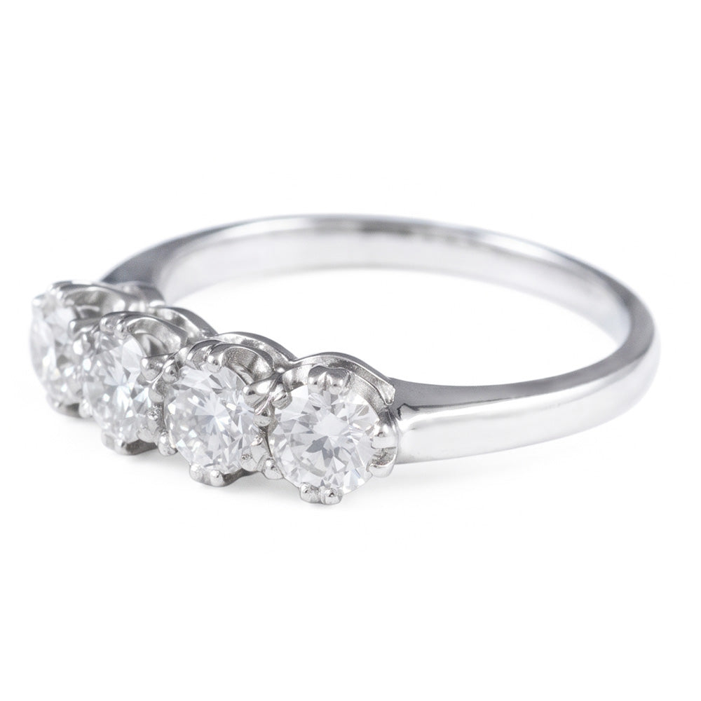 Natural Diamond Ring 2ct - White Gold 14K