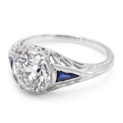 Natural Diamond Ring 2ct - White Gold 14K