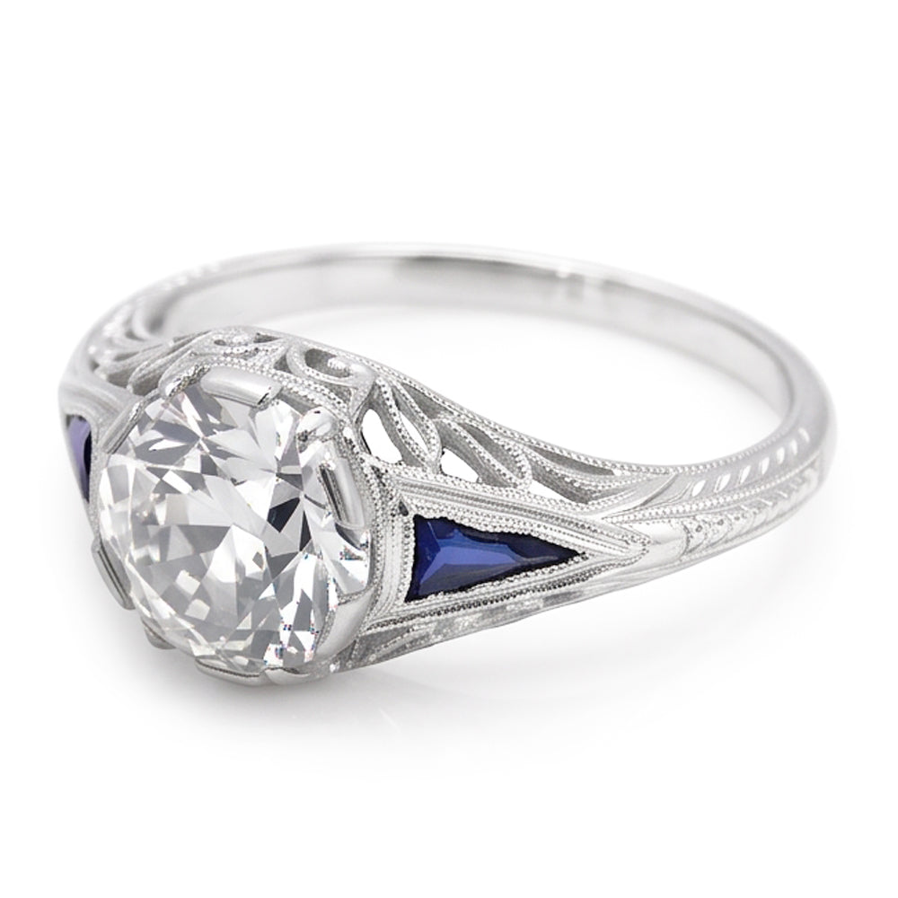 Natural Diamond Ring 2ct - White Gold 14K