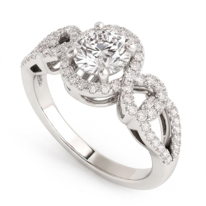 Natural Diamond Ring 2ct - White Gold 14K