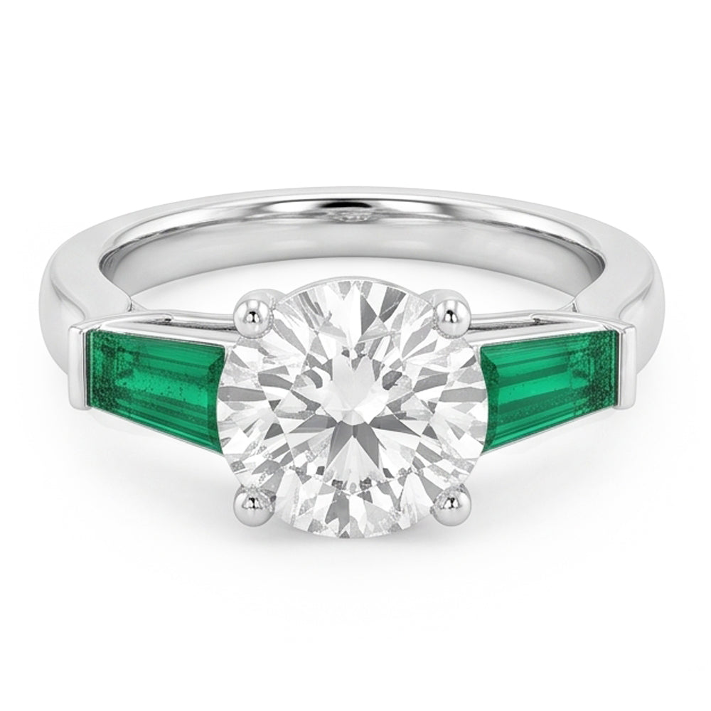 Natural Diamond Ring 2ct - White Gold 14K