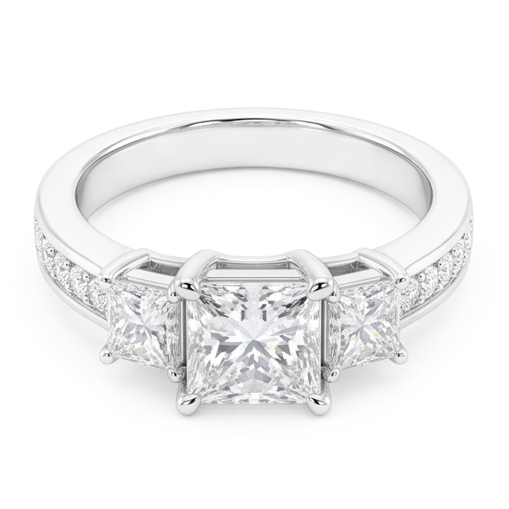 Natural Diamond Ring 2ct - White Gold 14K