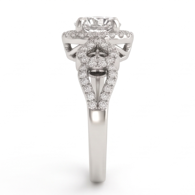 Natural Diamond Ring 2ct - White Gold 14K