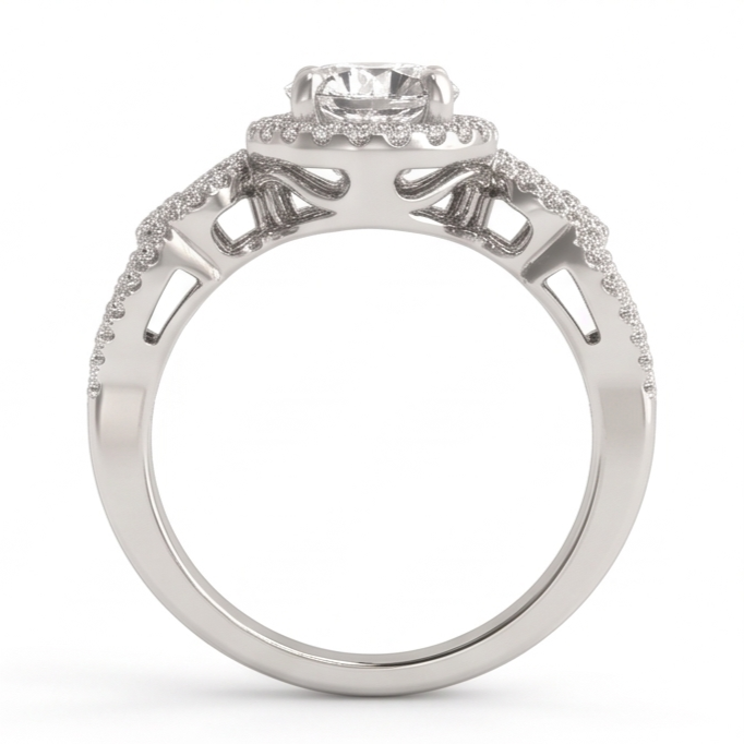 Natural Diamond Ring 2ct - White Gold 14K