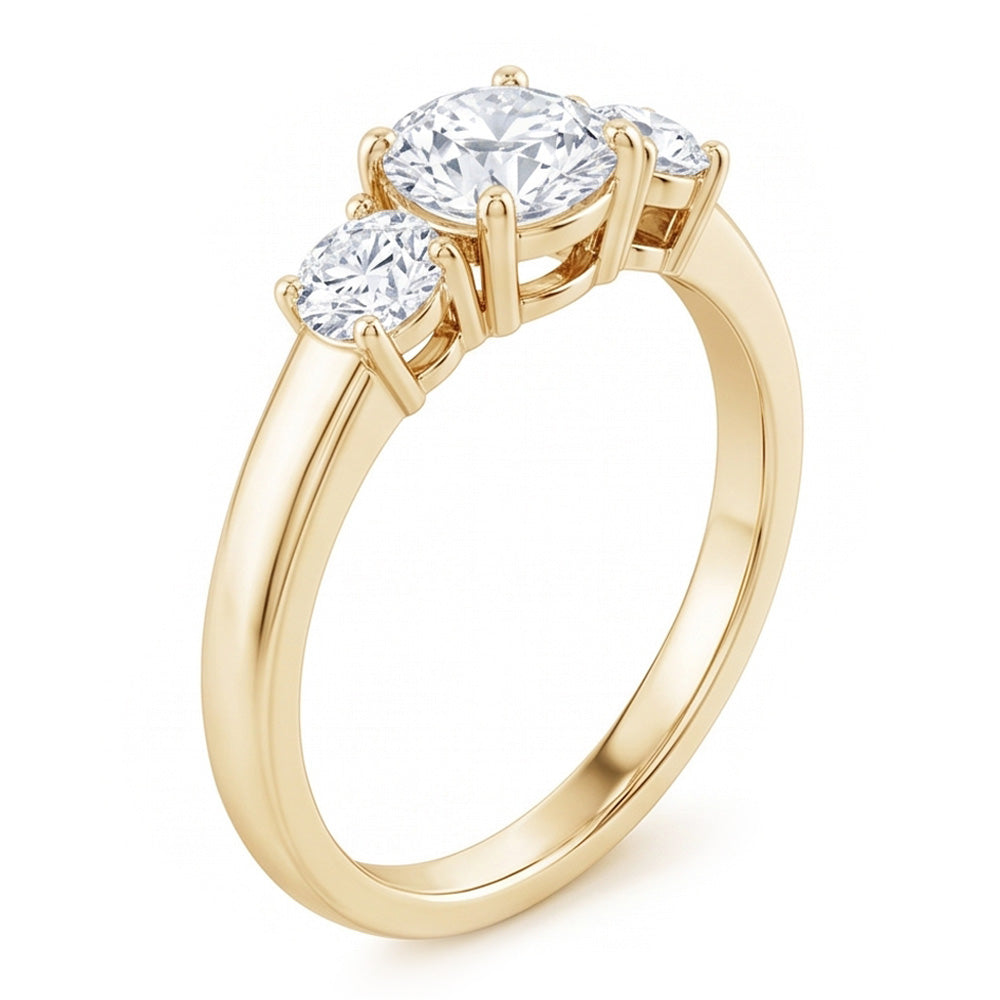 Natural Diamond Ring 2ct - Yellow Gold 14K
