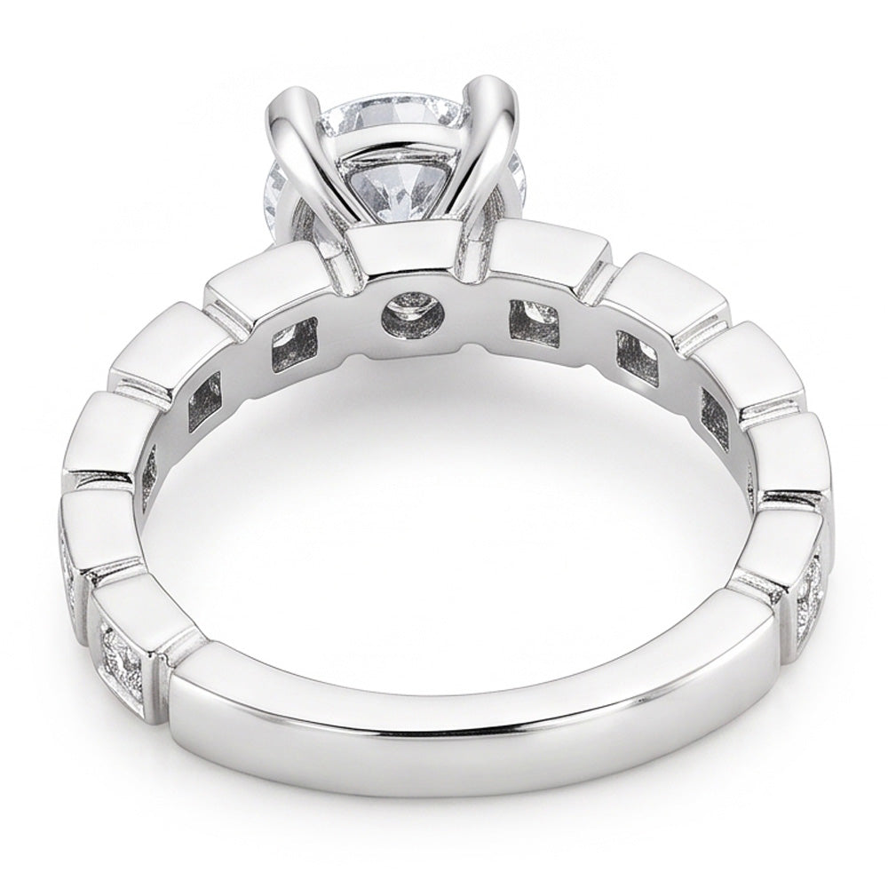 Natural Diamond Ring 3.20ct - White Gold 14K