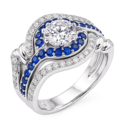 Natural Diamond Ring 3.50ct - White Gold 14K