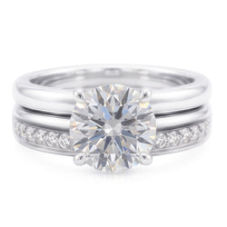 Natural Diamond Ring 3ct - White Gold 14K