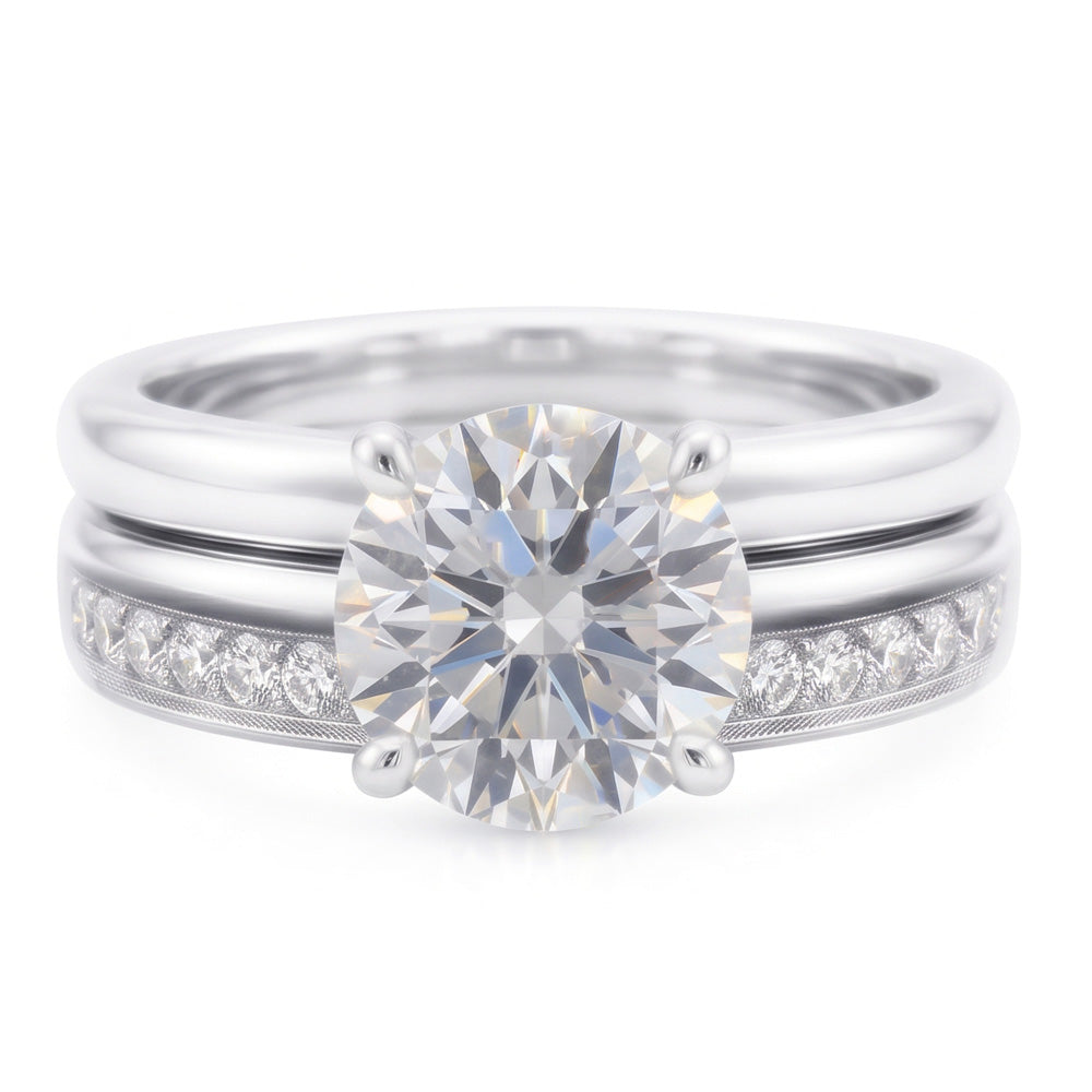 Natural Diamond Ring 3ct - White Gold 14K