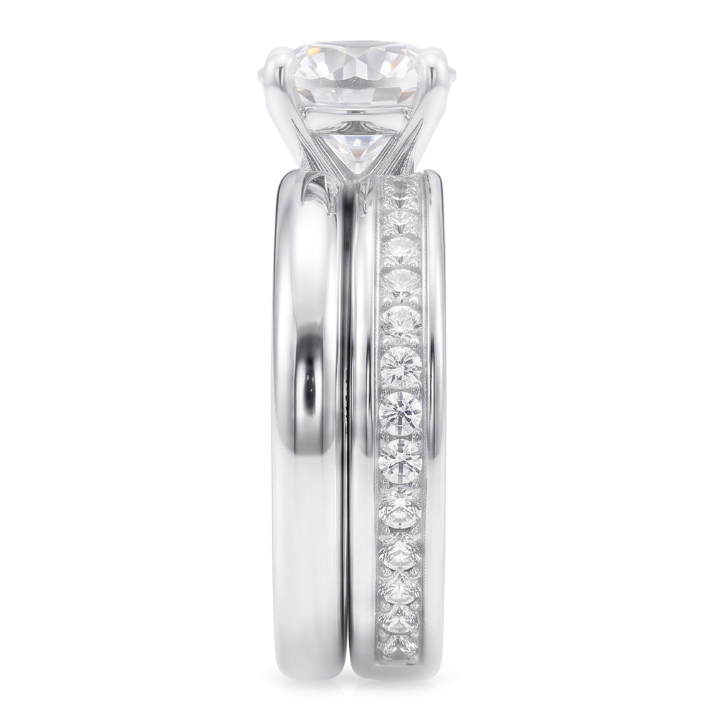 Natural Diamond Ring 3ct - White Gold 14K