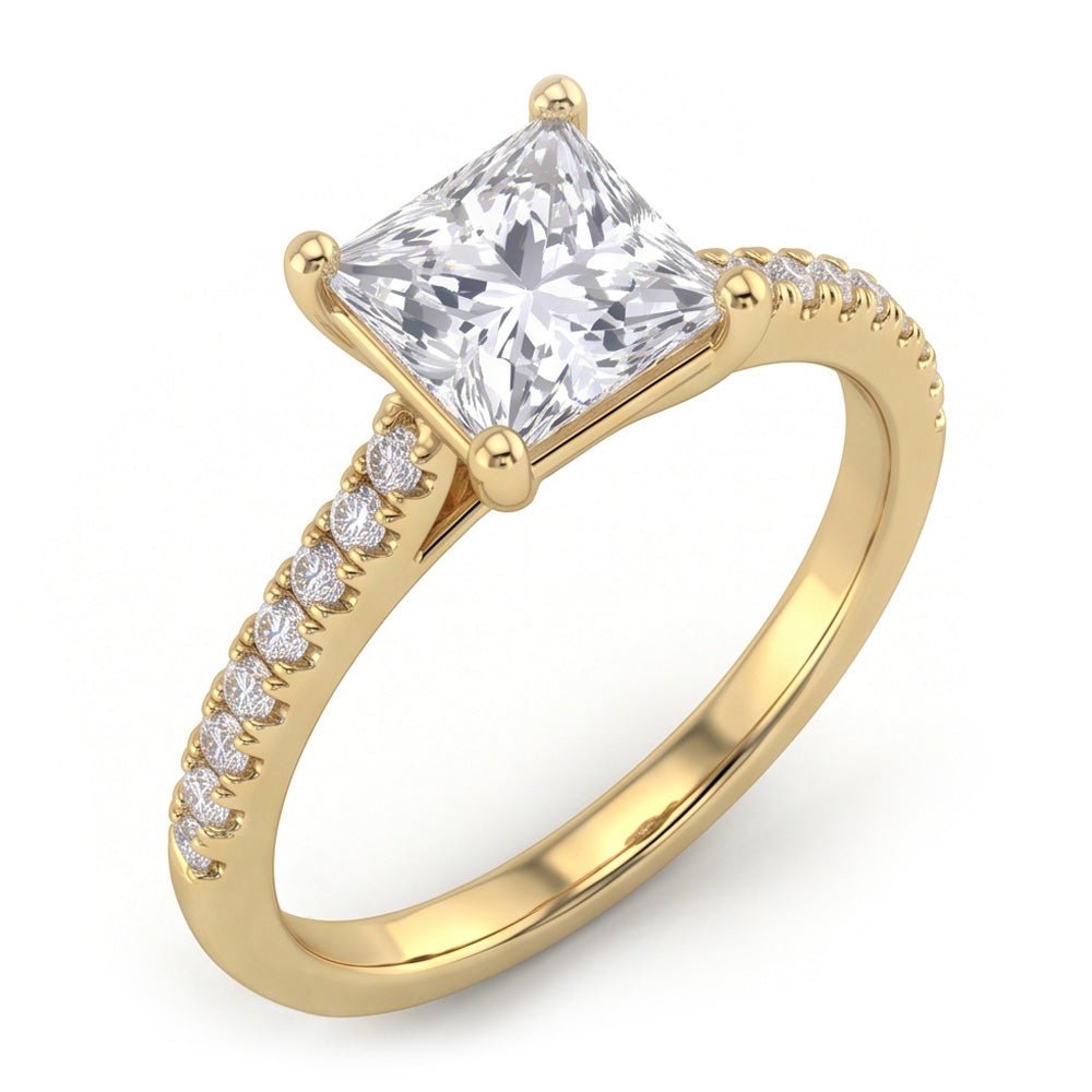 Natural Diamond Ring 3ct - Yellow Gold 14K