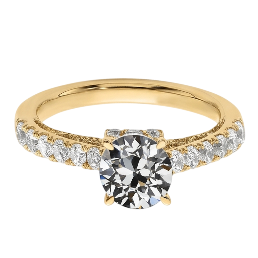 Natural Diamond Ring 3ct - Yellow Gold 14K
