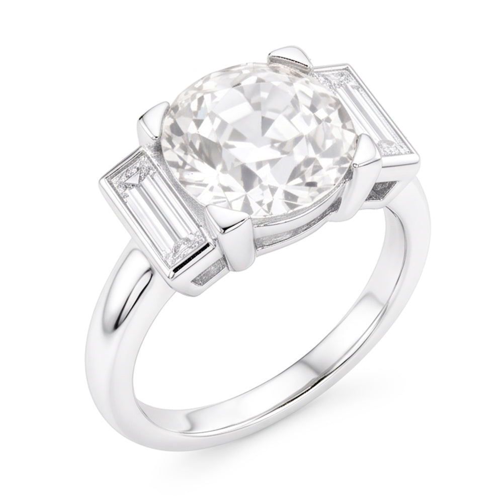 Natural Diamond Ring 4.30ct - White Gold 14K