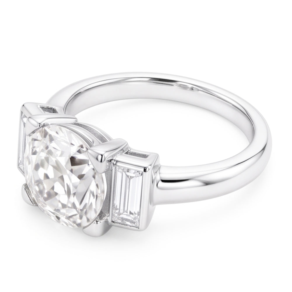 Natural Diamond Ring 4.30ct - White Gold 14K