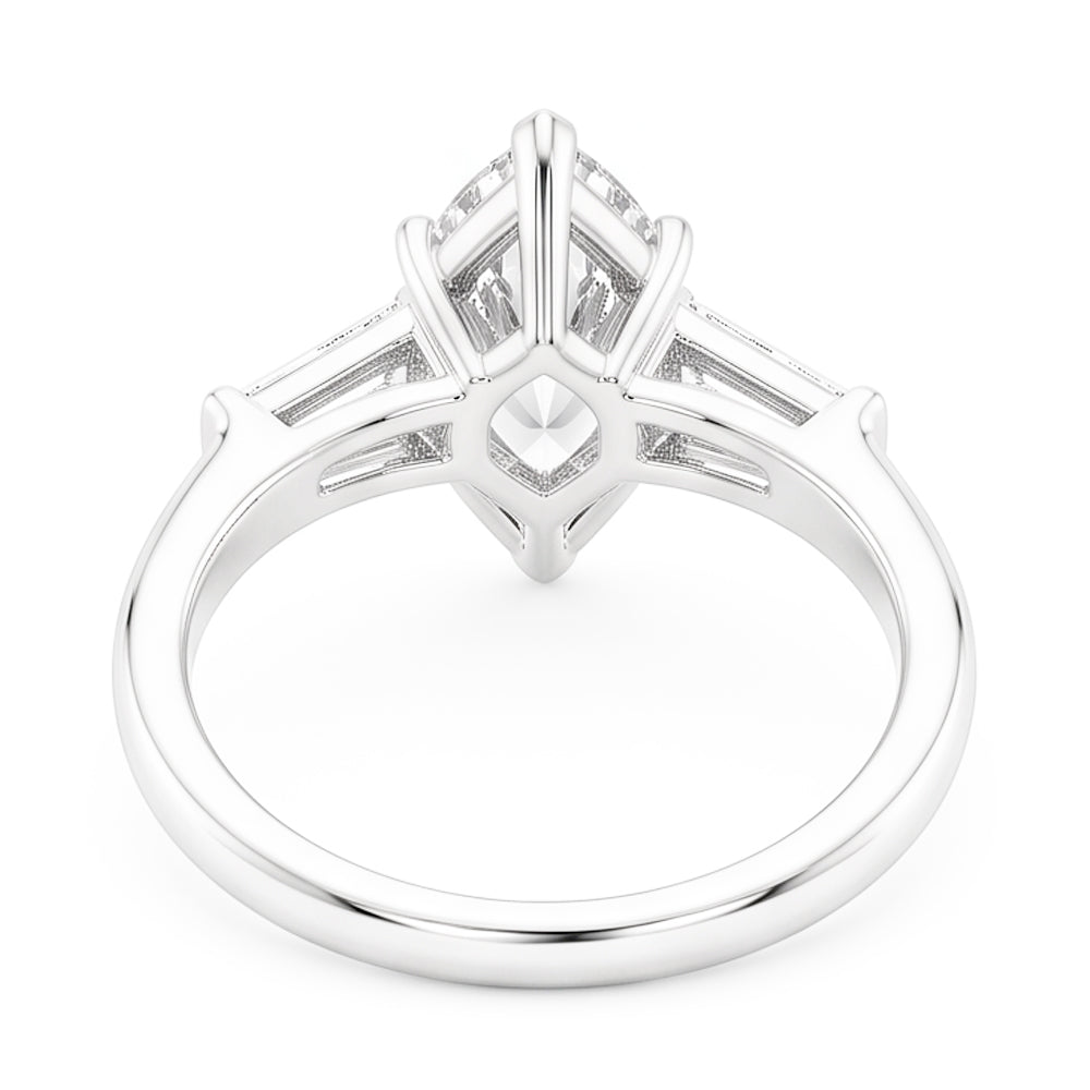 Natural Diamond Ring 4.50ct - White Gold 14K