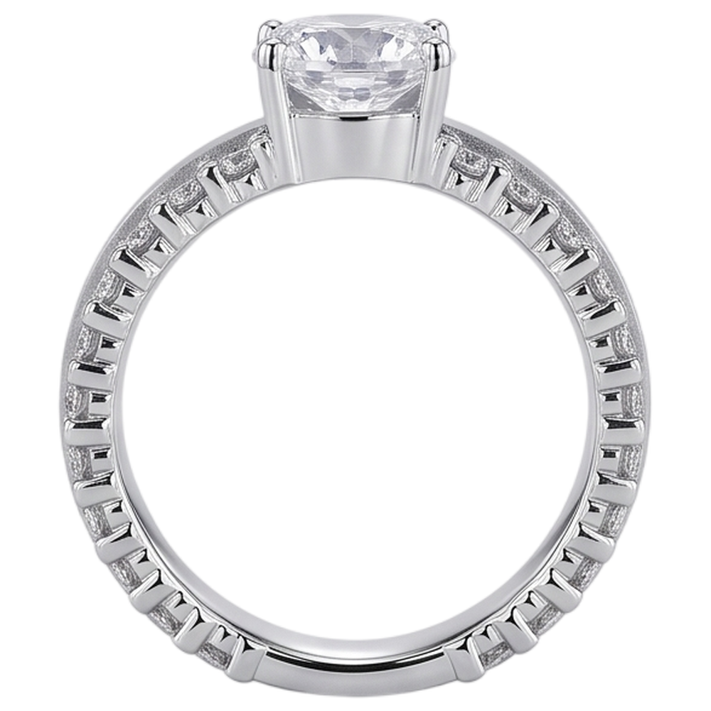 Natural Diamond Ring 4.70ct - White Gold 14K