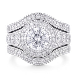 Natural Diamond Ring 4ct - White Gold 14K