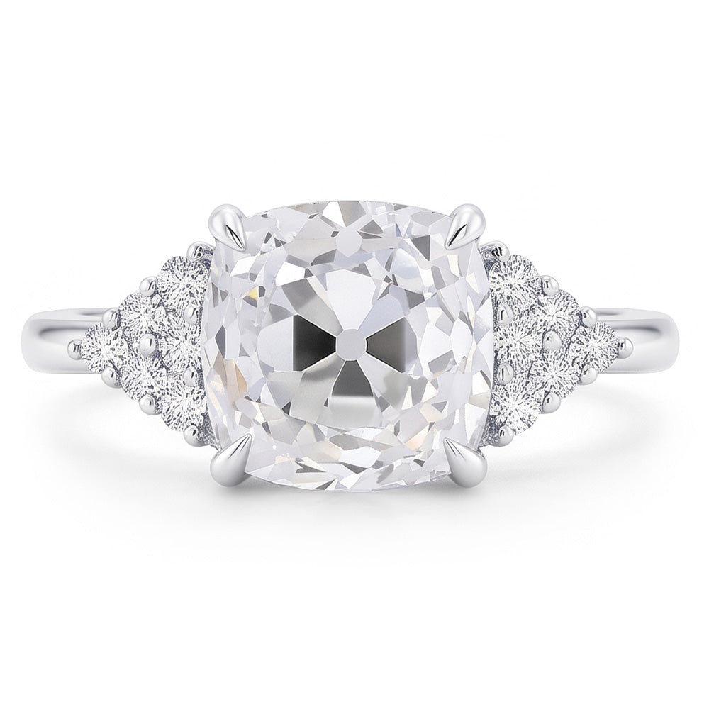 Natural Diamond Ring 4ct - White Gold 14K