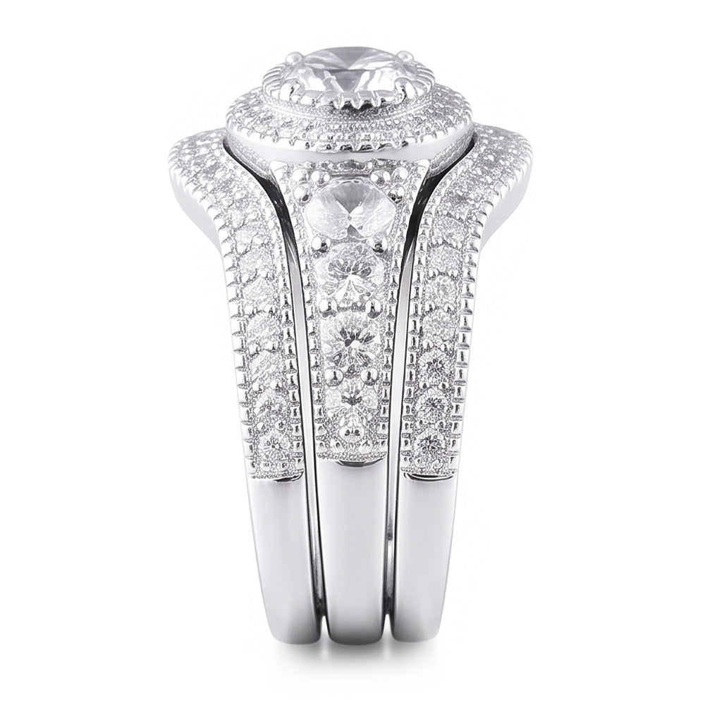 Natural Diamond Ring 4ct - White Gold 14K
