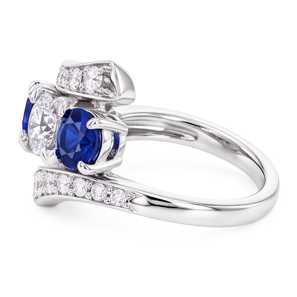 Natural Diamond Ring 4ct - White Gold 14K
