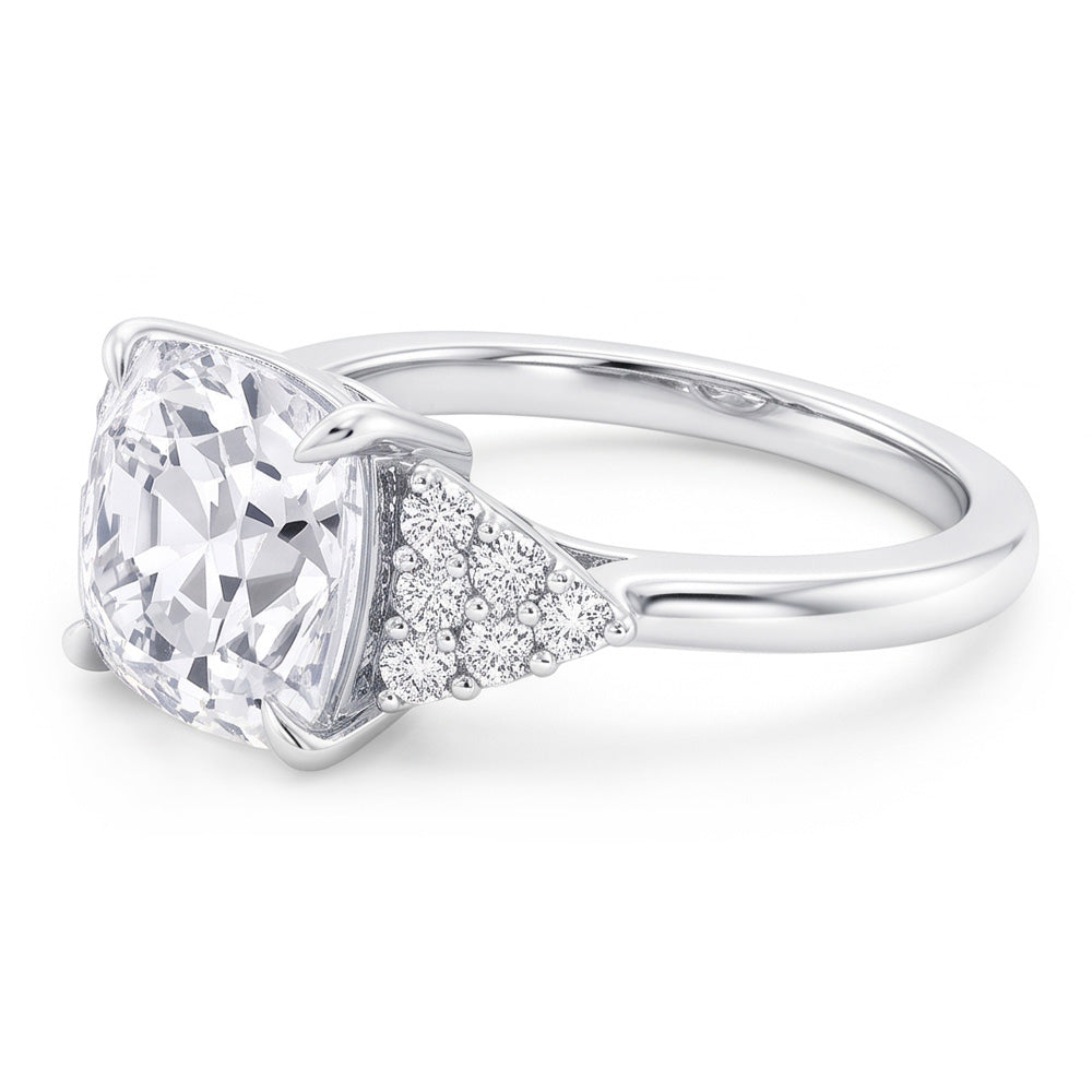 Natural Diamond Ring 4ct - White Gold 14K