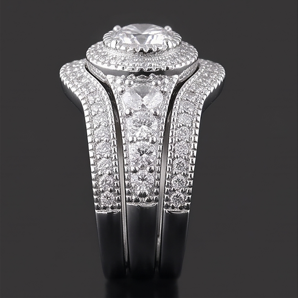 Natural Diamond Ring 4ct - White Gold 14K