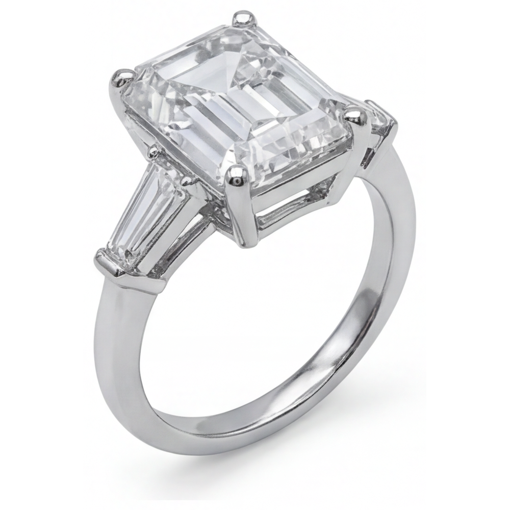 Natural Diamond Ring 5.80ct - White Gold 14K