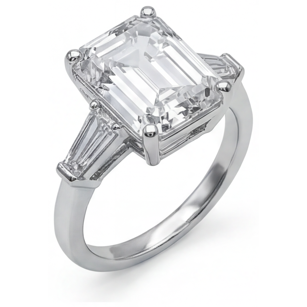 Natural Diamond Ring 5.80ct - White Gold 14K