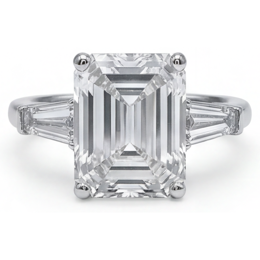 Natural Diamond Ring 5.80ct - White Gold 14K