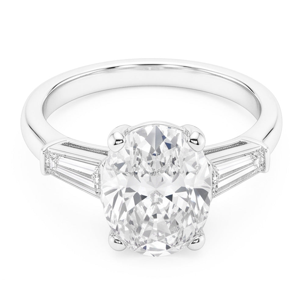 Natural Diamond Ring 6.50ct - White Gold 14K