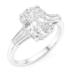 Natural Diamond Ring 6.50ct - White Gold 14K