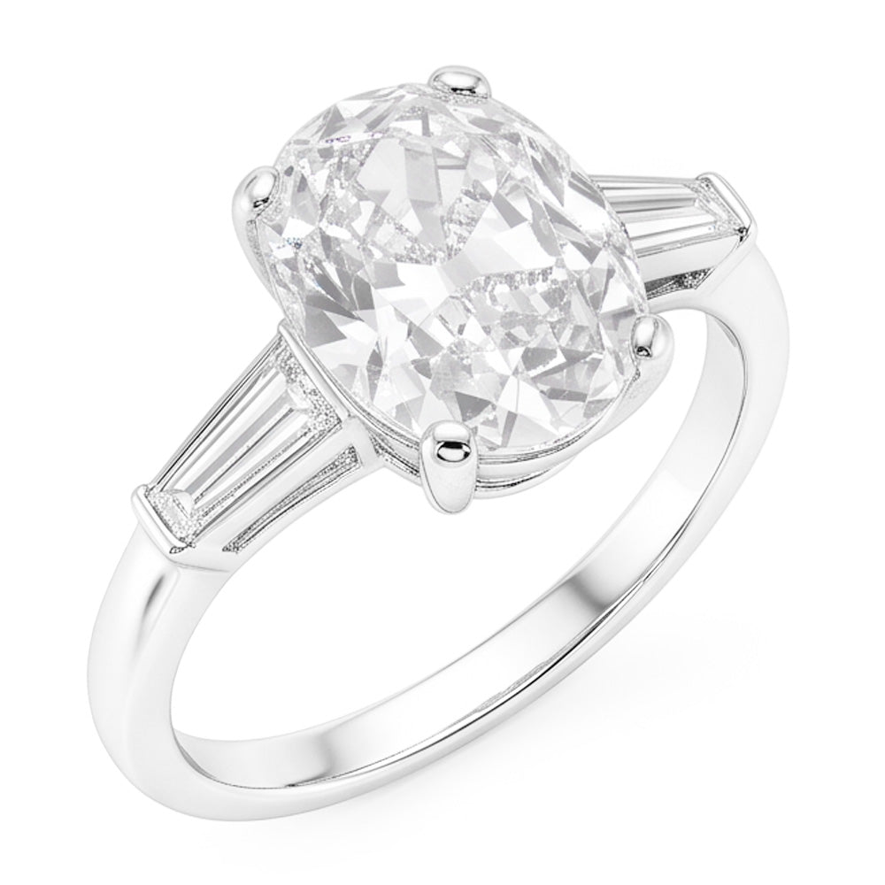 Natural Diamond Ring 6.50ct - White Gold 14K