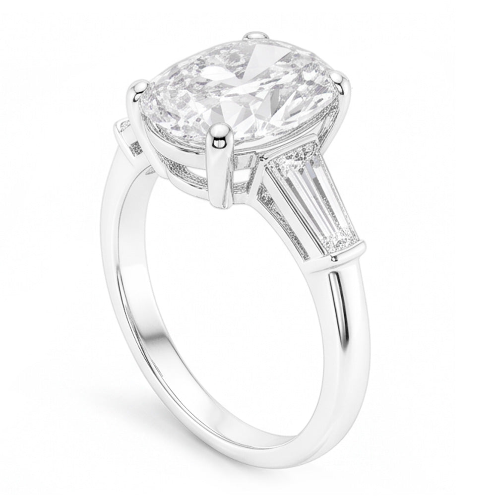 Natural Diamond Ring 6.50ct - White Gold 14K