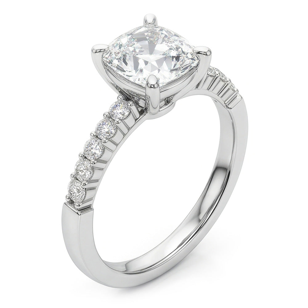 Natural Diamond Ring 6ct - White Gold 14K