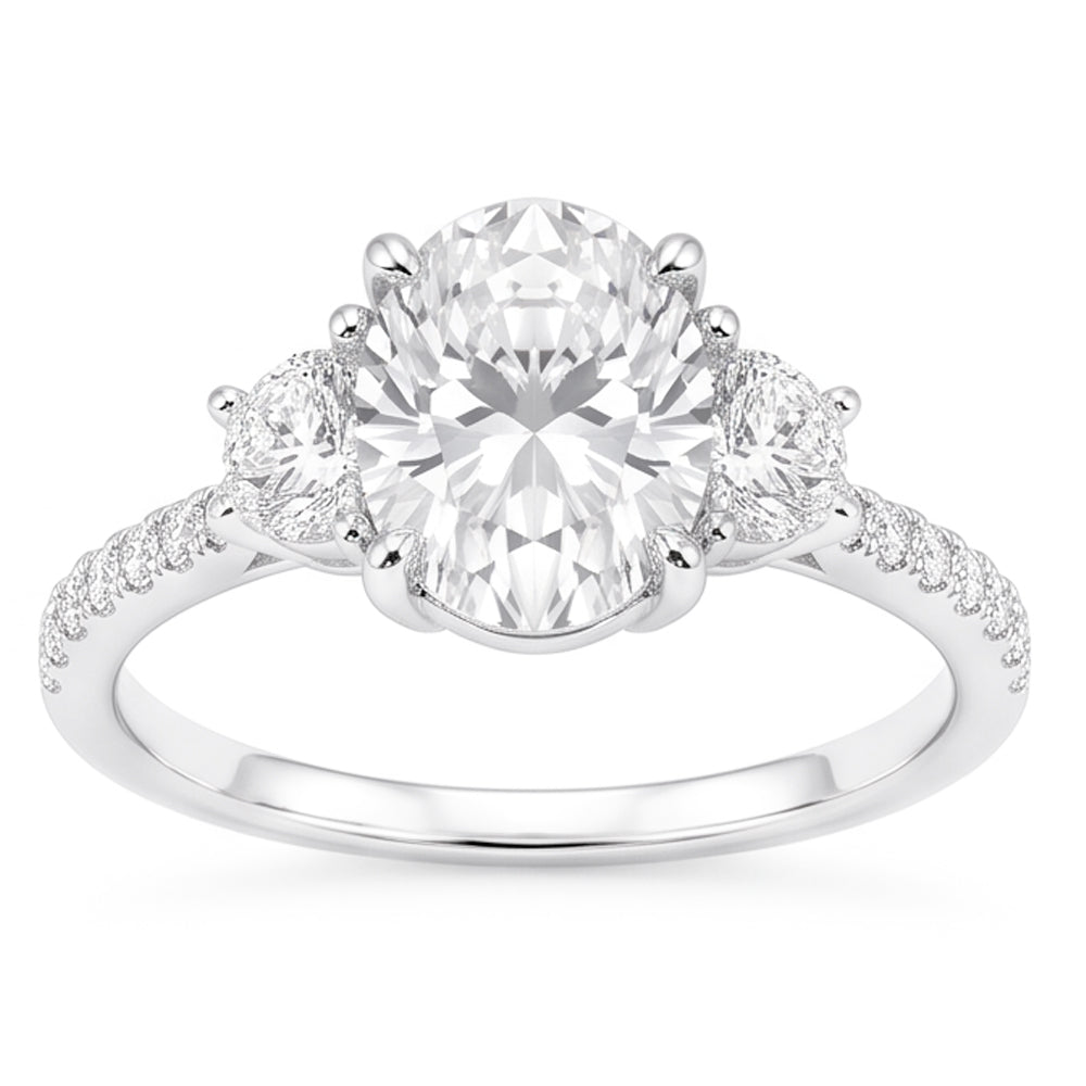 Natural Diamond Ring 7.30ct - White Gold 14K