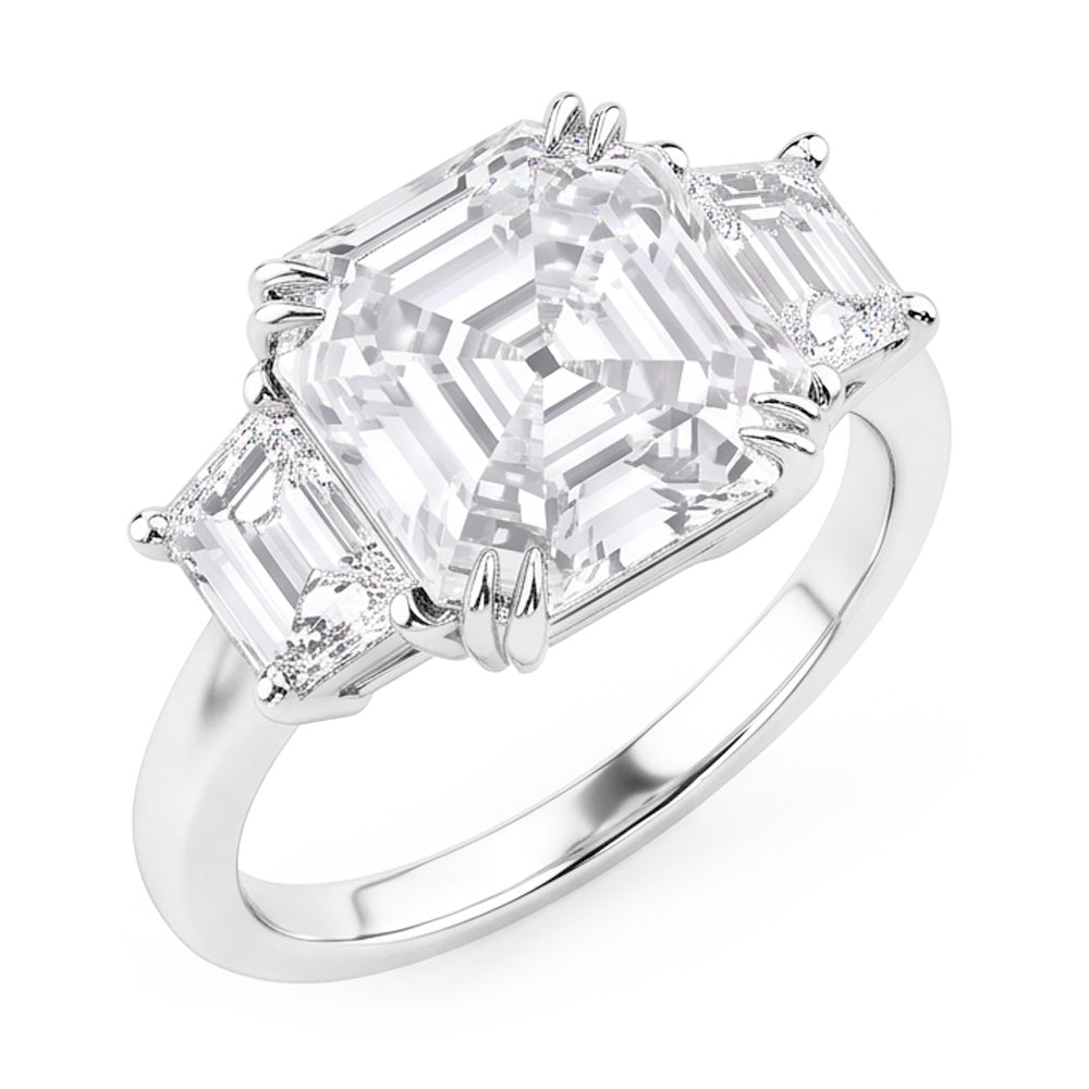 Natural Diamond Ring 7.50ct - White Gold 14K