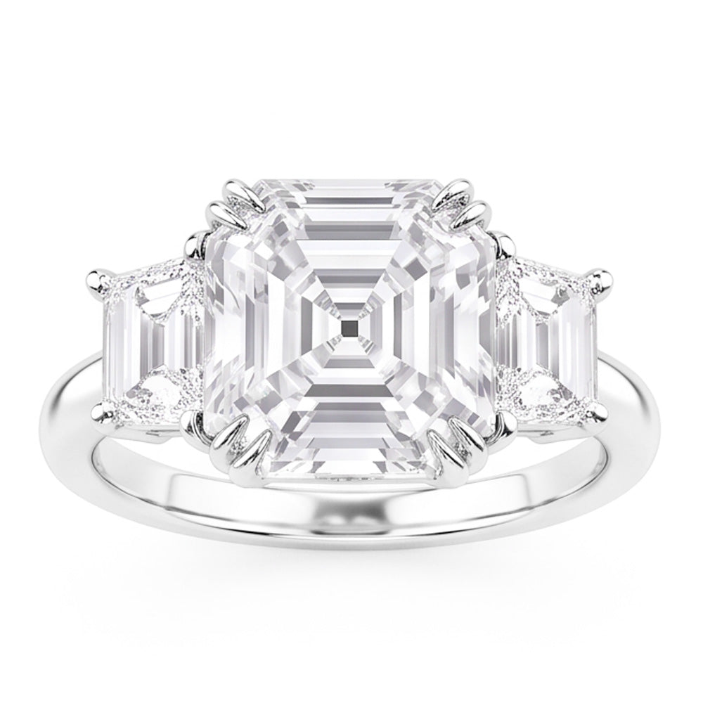 Natural Diamond Ring 7.50ct - White Gold 14K
