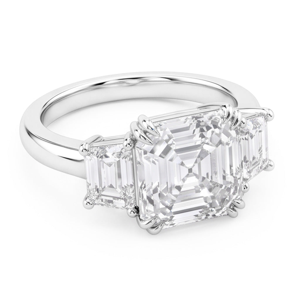 Natural Diamond Ring 7.50ct - White Gold 14K