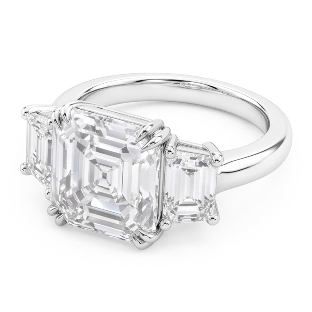 Natural Diamond Ring 7.50ct - White Gold 14K