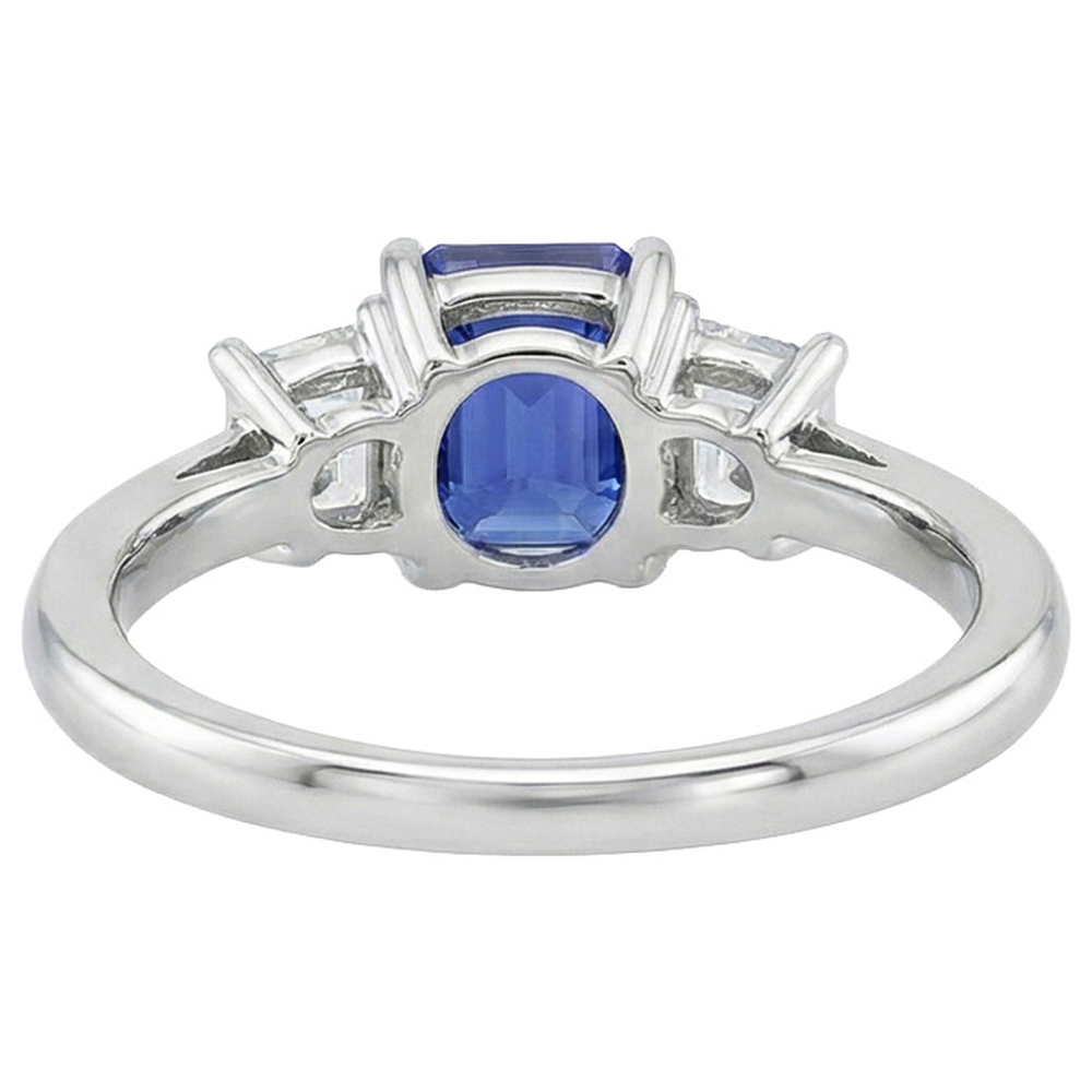 natural emerald sapphire 3.50ct ring side angle
