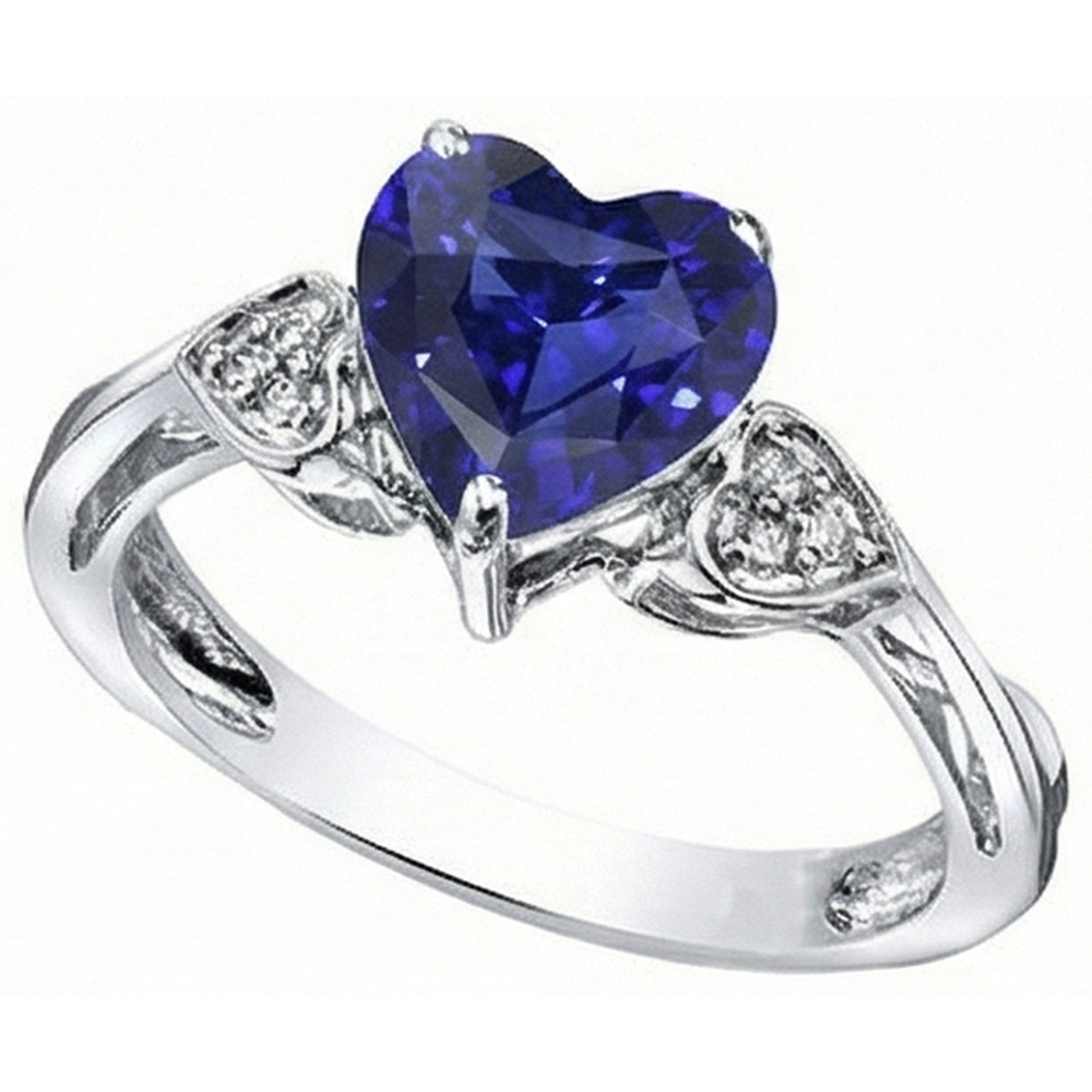 natural round sapphire 2.50ct ring side angle