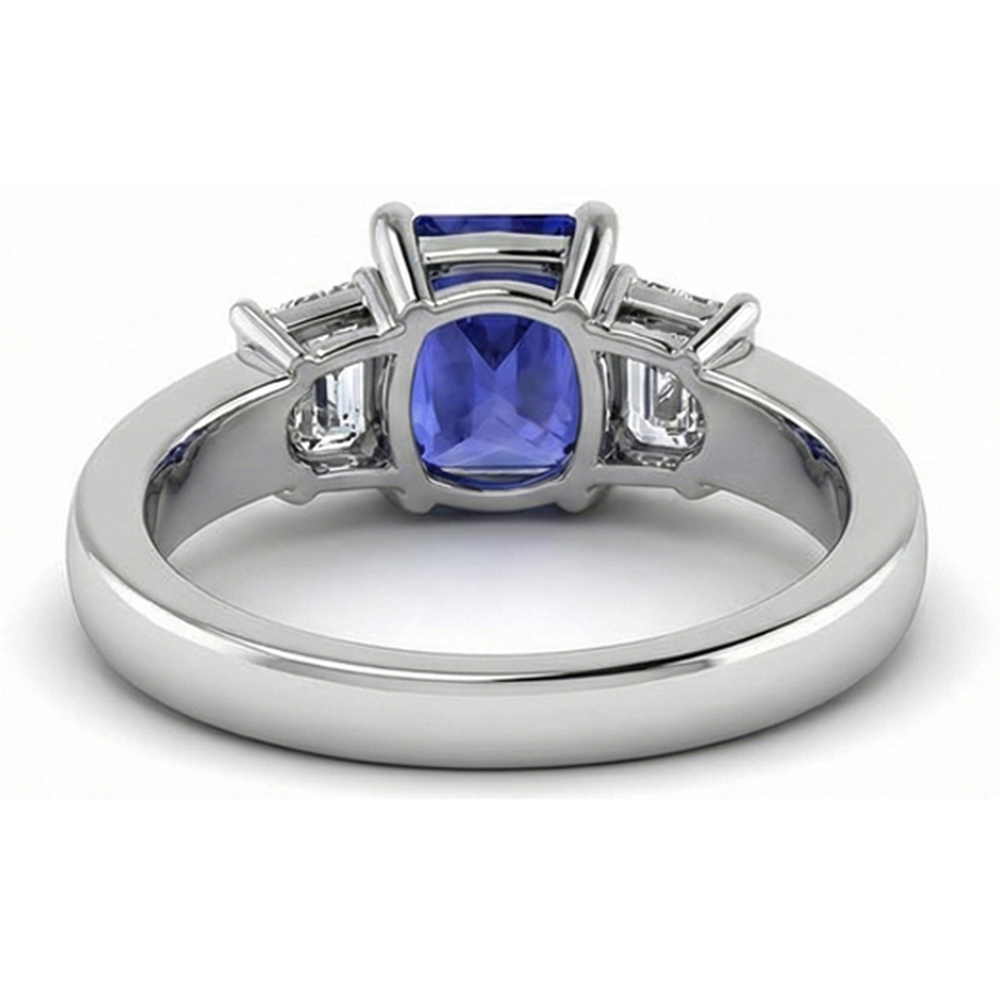 natural princess sapphire 3ct ring with diamond accents