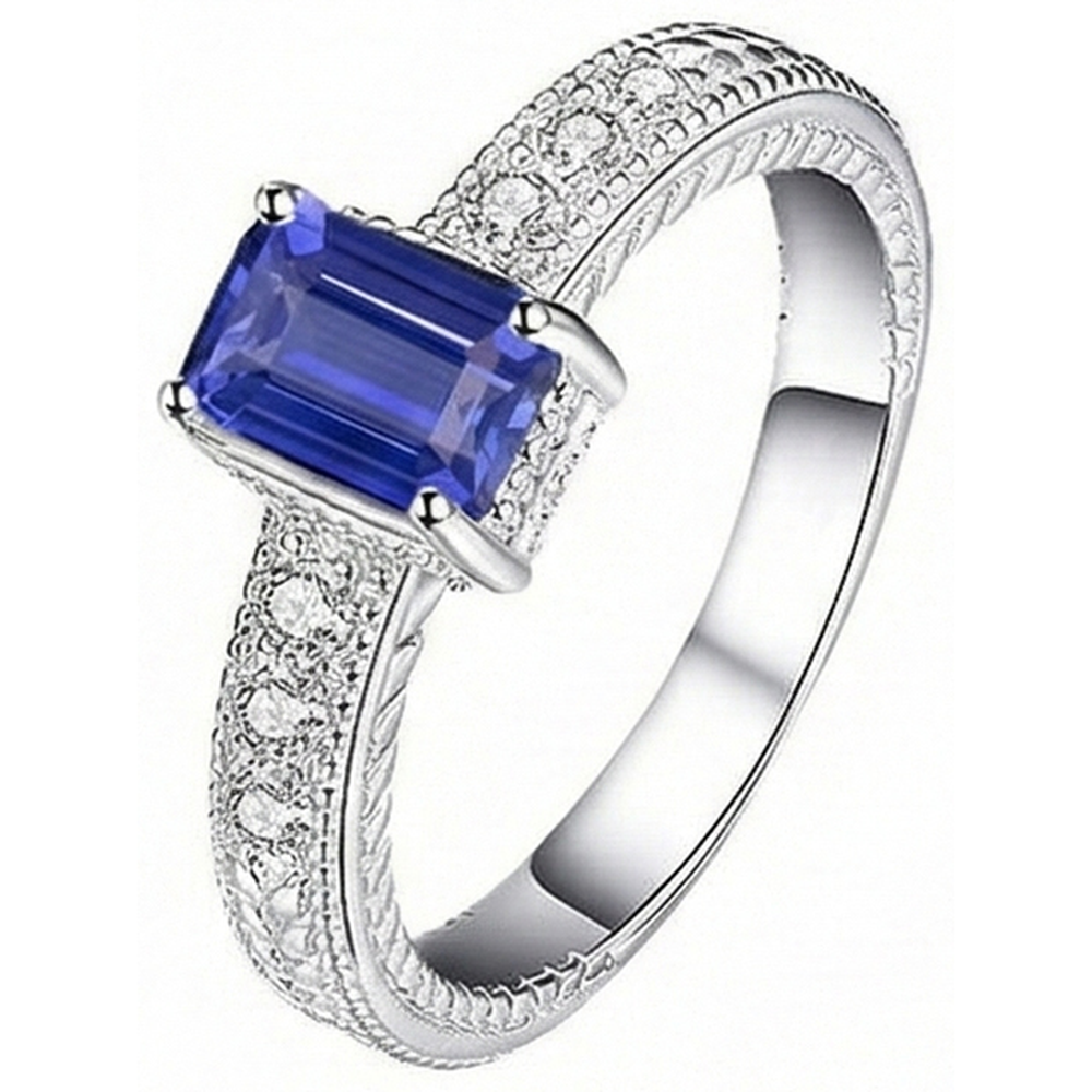 natural emerald sapphire 2.50ct ring side angle