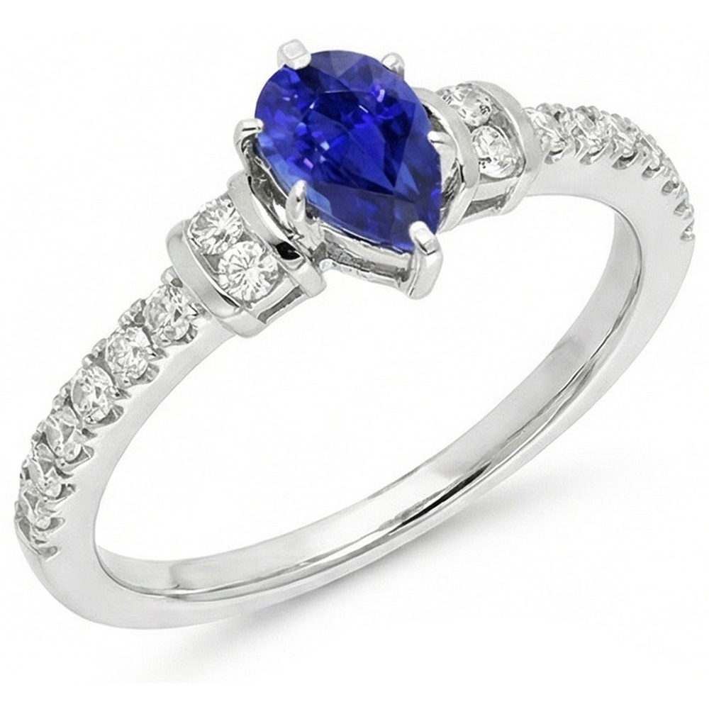 natural round sapphire 2.50ct ring side angle