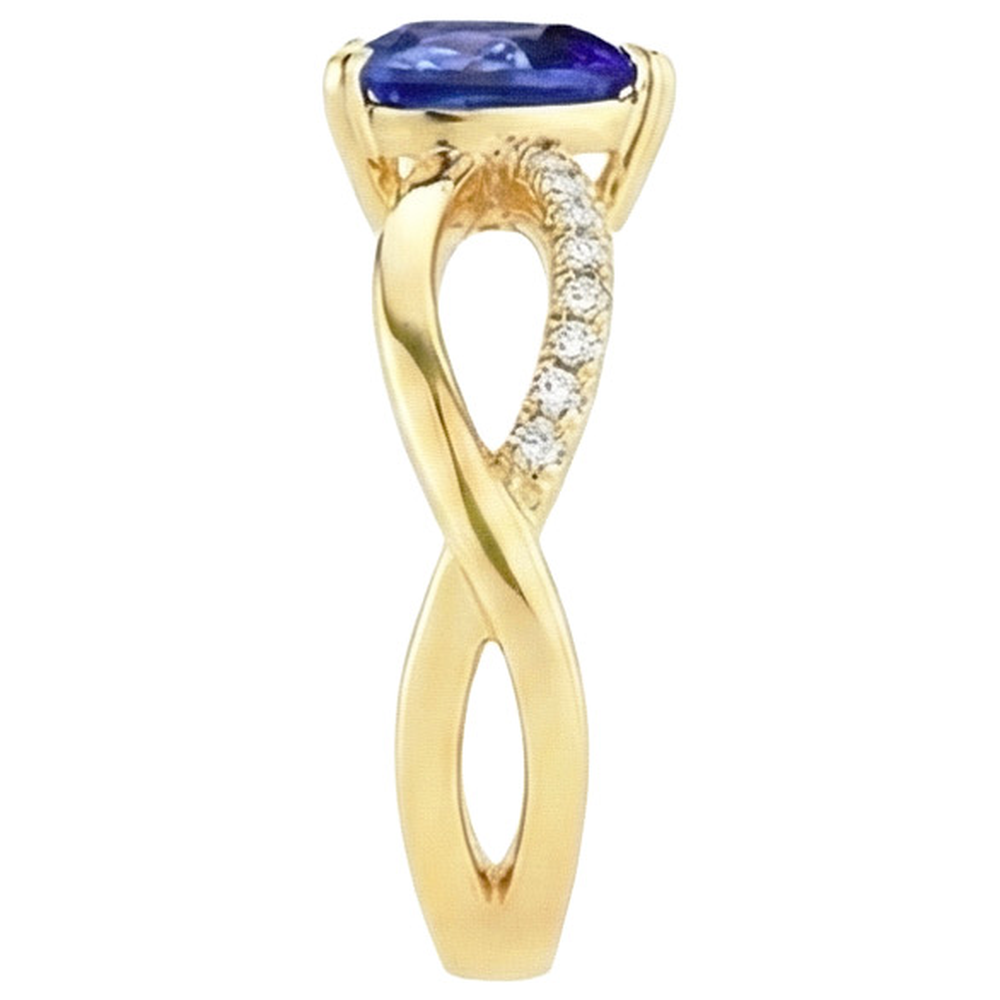 Natural Earth Mined Diamond ( Not Lab Grown ) Gemstone Ring Trillion Shape Sapphire Split Shank 2.50 Carats