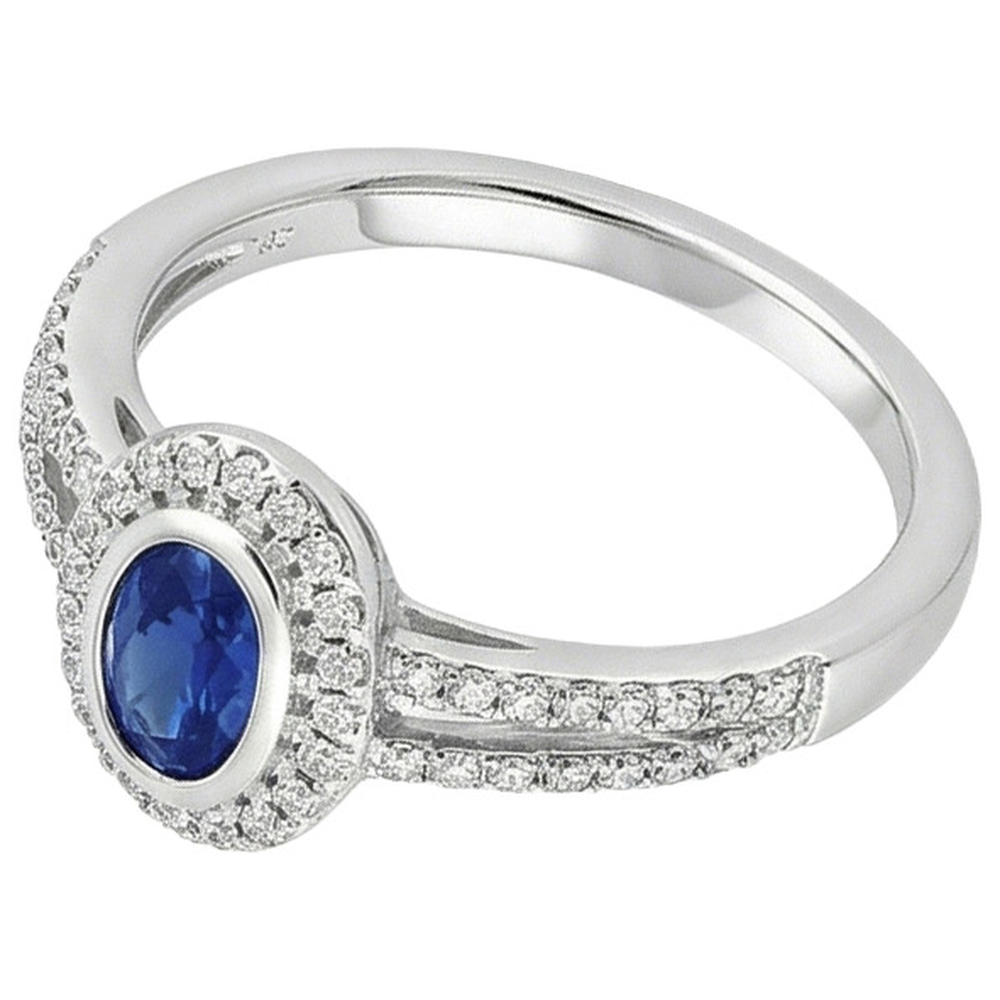 natural round sapphire 2.50ct watch top view