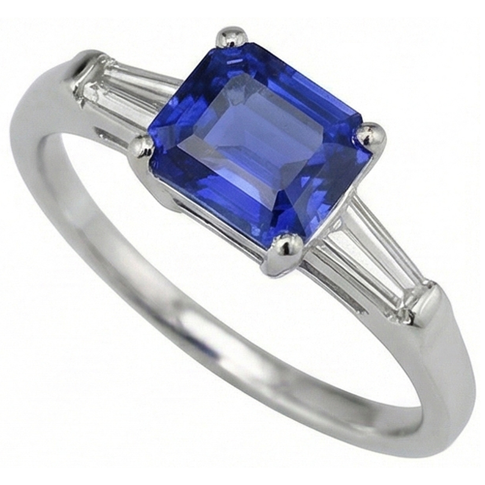 natural emerald sapphire 2ct ring close up detail