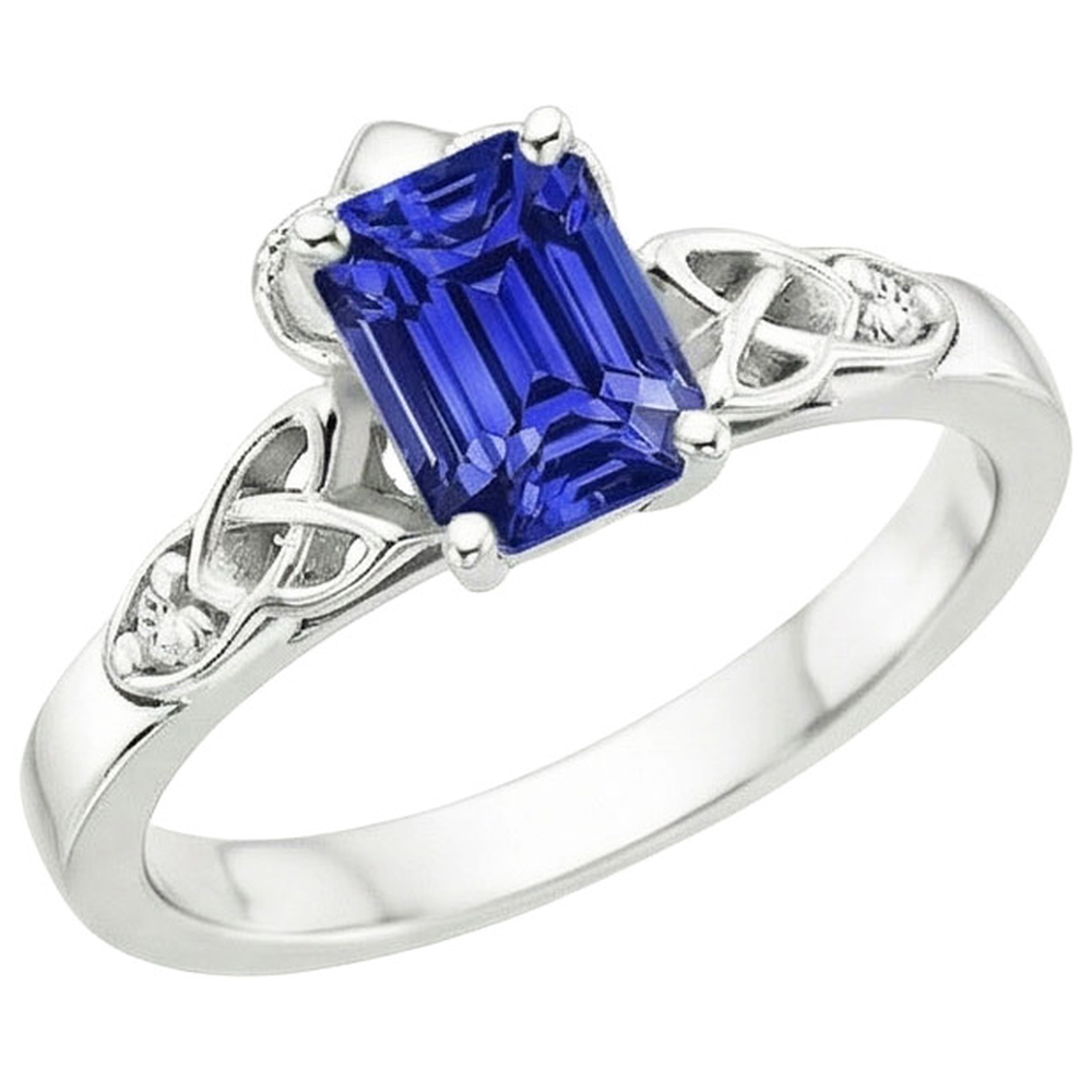 natural emerald sapphire 3.25ct ring side angle