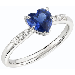Natural Sapphire Ring 1.50ct - White Gold 14K